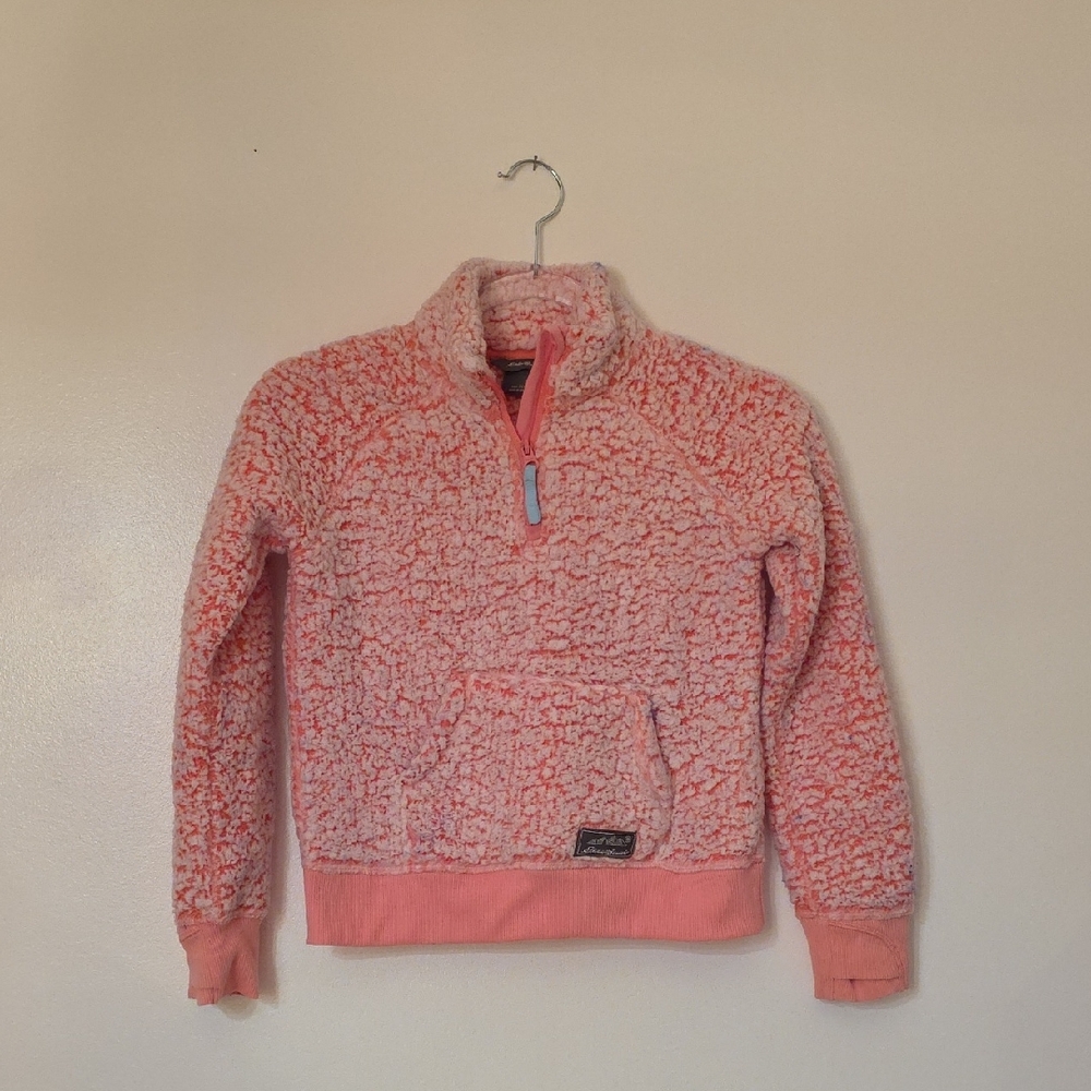 Eddie Bauer Men's Zip Up Pink Sweater